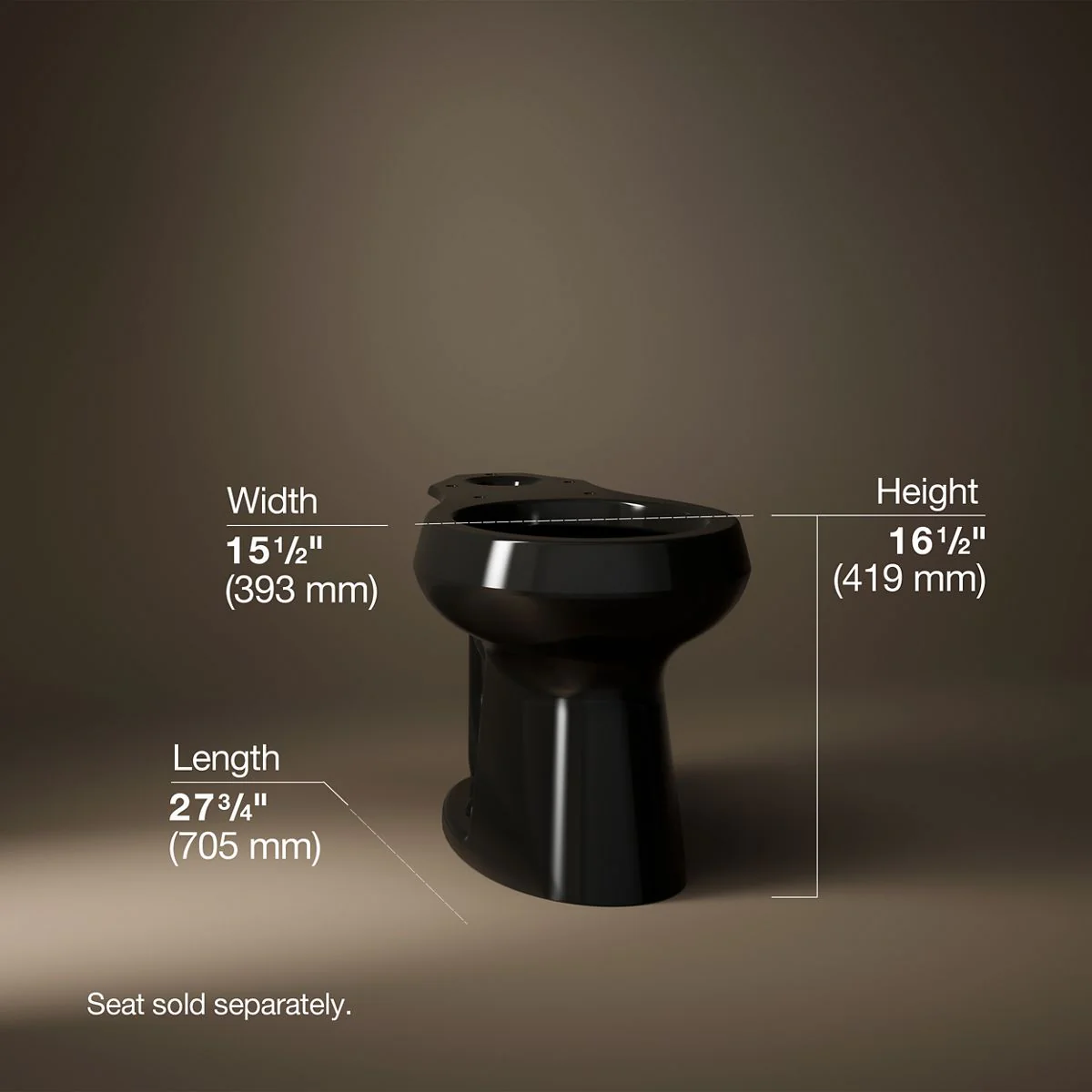 KOHLER K-5393 Highline Round-front toilet bowl - Image 7