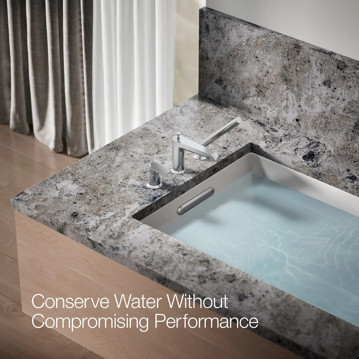 KOHLER K-97070-4 Hint Deck-mount bath faucet with handshower - Image 13