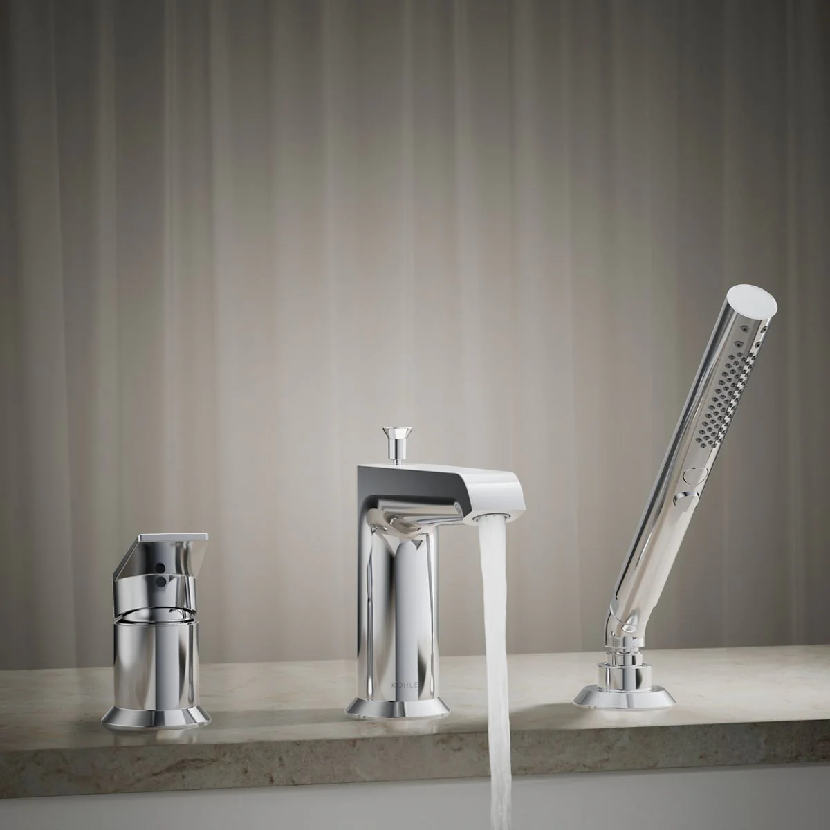 KOHLER K-97070-4 Hint Deck-mount bath faucet with handshower - Image 14
