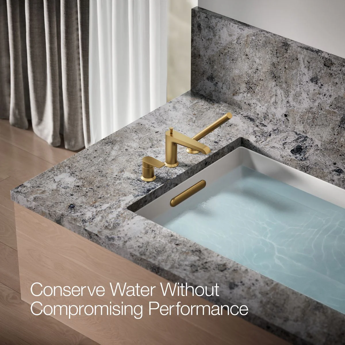 KOHLER K-97070-4 Hint Deck-mount bath faucet with handshower - Image 18