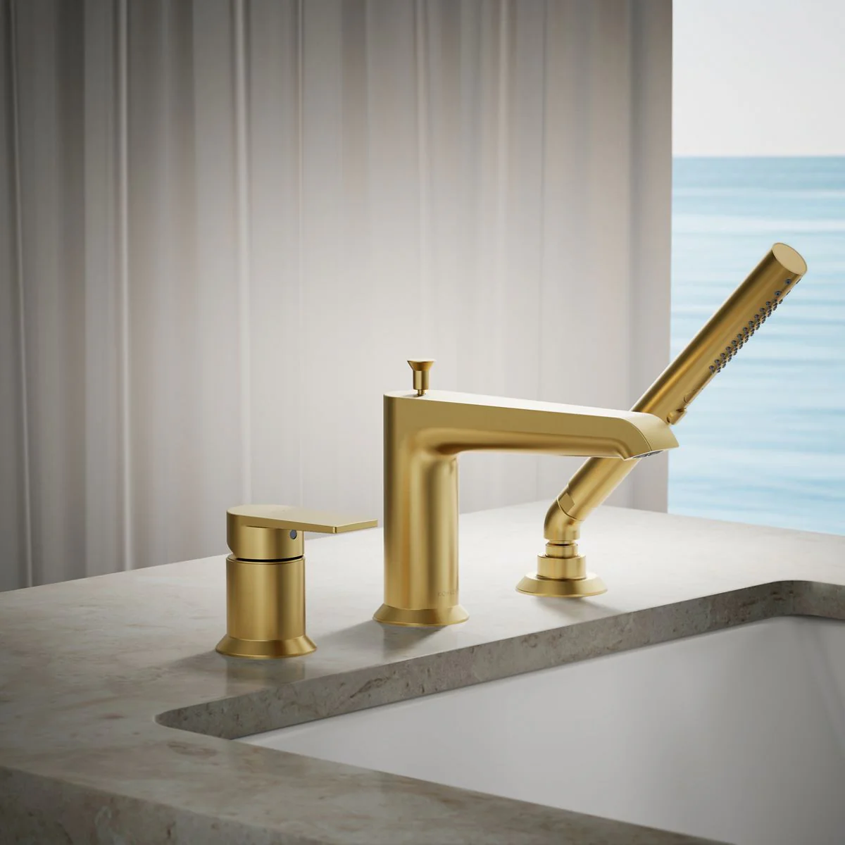 KOHLER K-97070-4 Hint Deck-mount bath faucet with handshower - Image 19