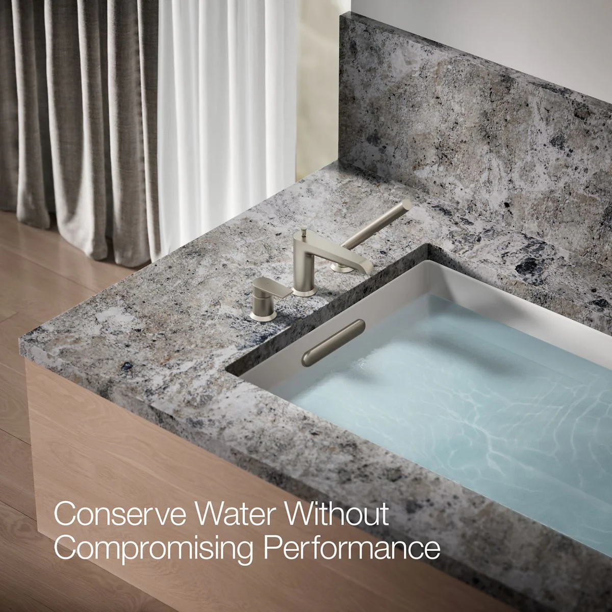 KOHLER K-97070-4 Hint Deck-mount bath faucet with handshower - Image 8
