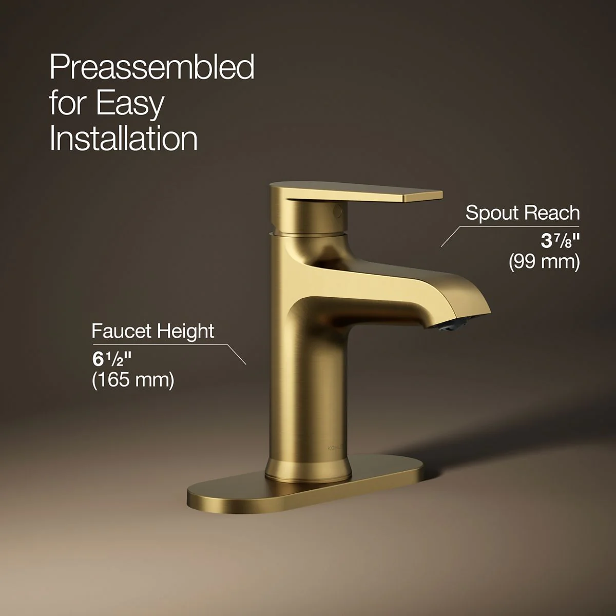 KOHLER K-97061-4 Hint Single-handle bathroom sink faucet, 1.2 gpm - Image 7
