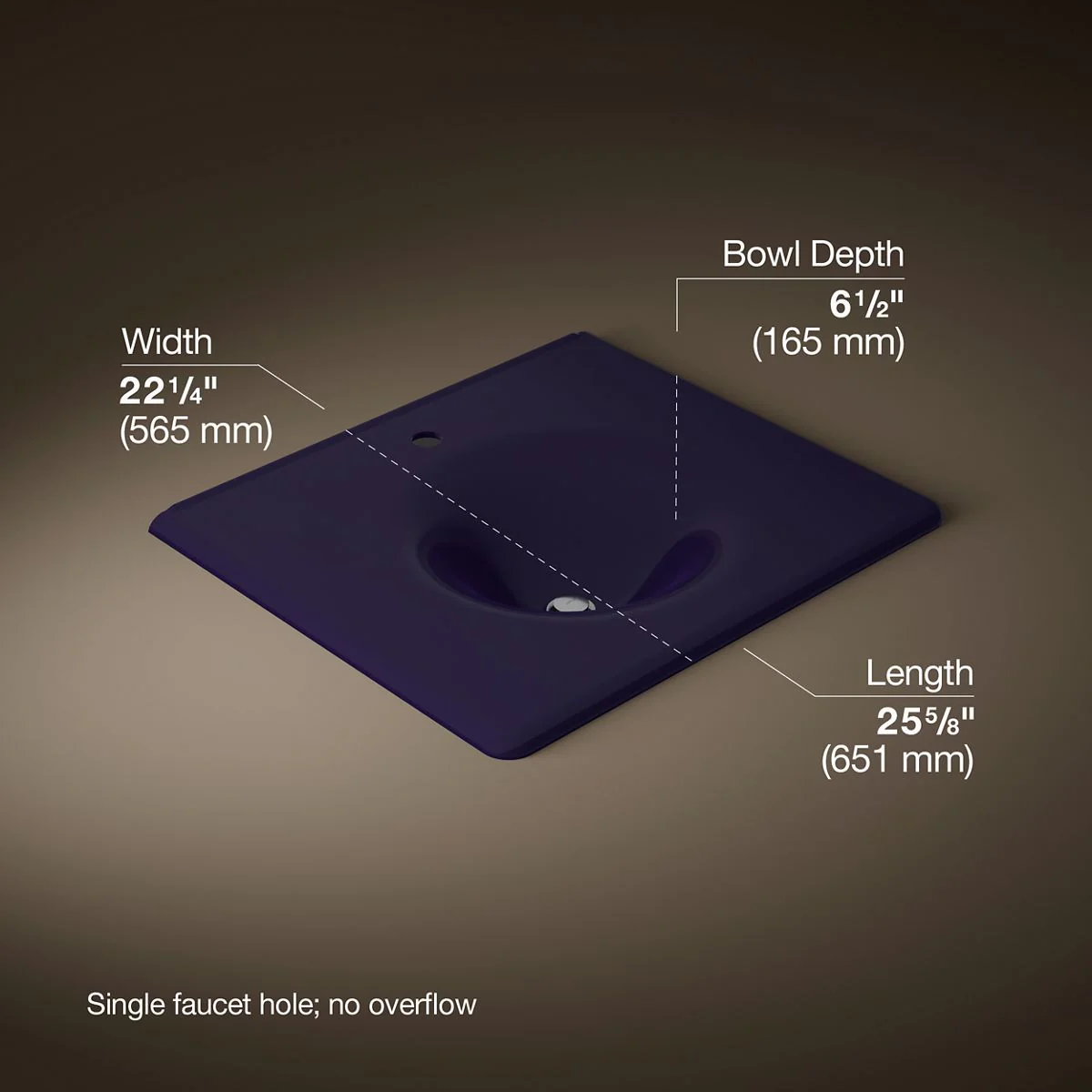 KOHLER K-3048-1 Iron/Impressions 25" Enameled cast iron vanity top with integrated round sink - Image 39