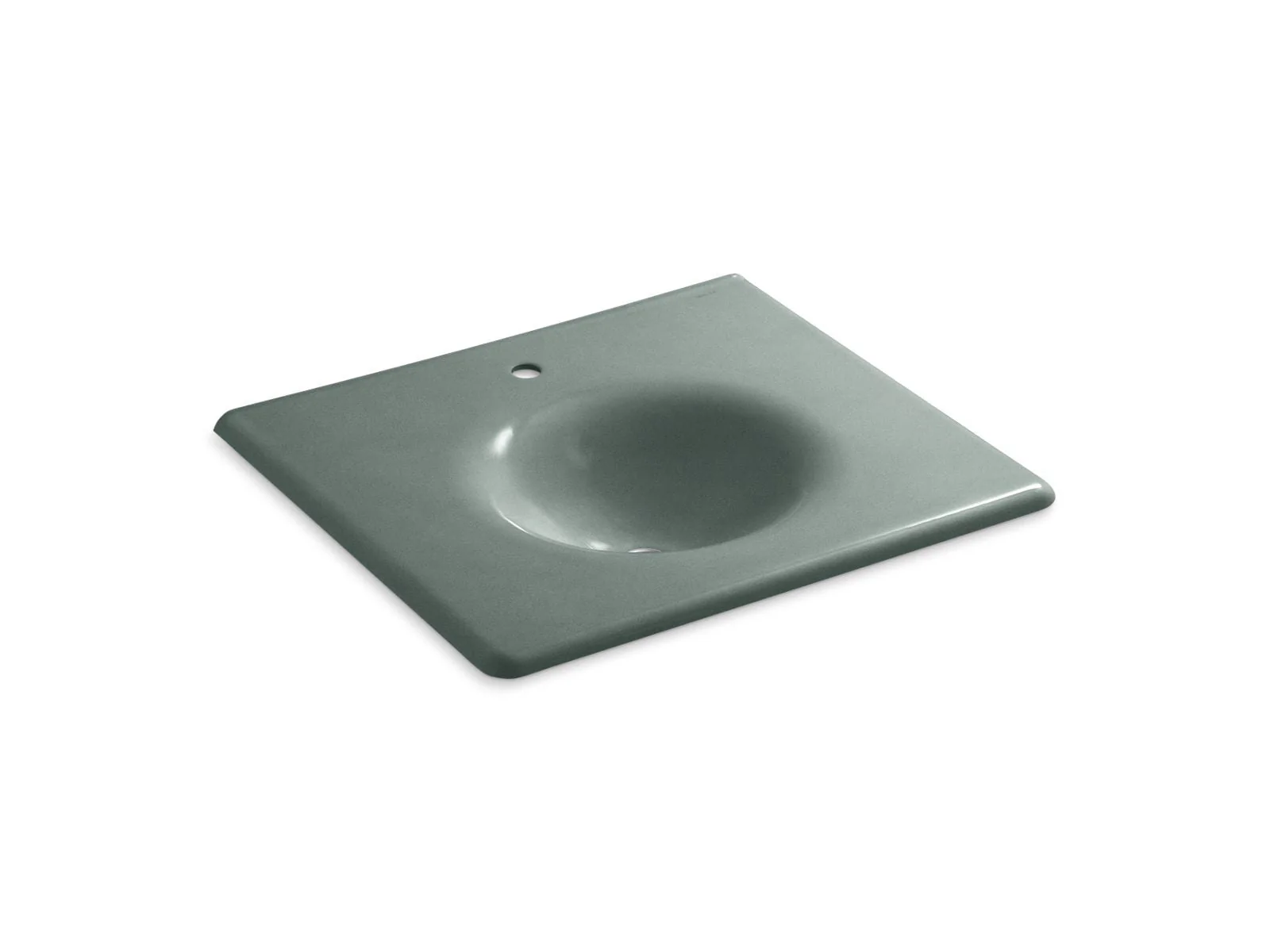 KOHLER K-3048-1 Iron/Impressions 25" Enameled cast iron vanity top with integrated round sink - Image 7