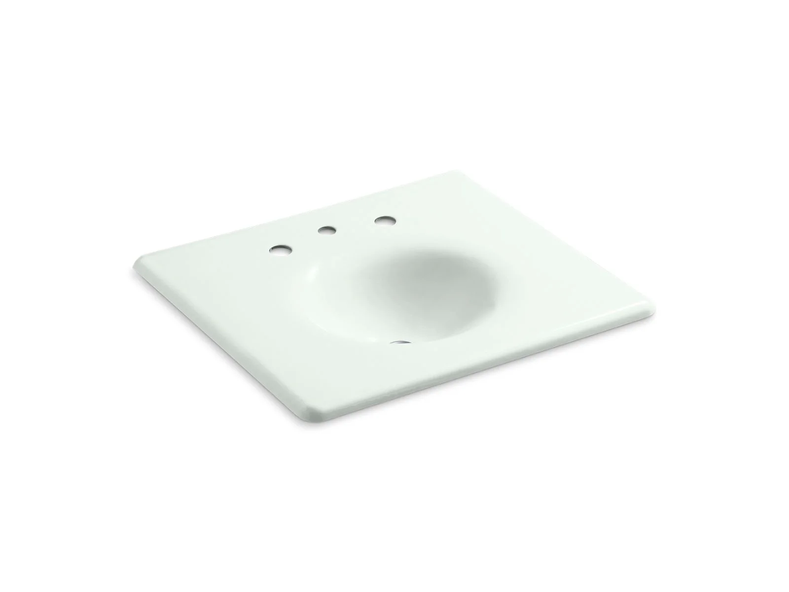 KOHLER K-3048-8 Iron/Impressions 25" Enameled cast iron vanity top with integrated round sink - Image 6