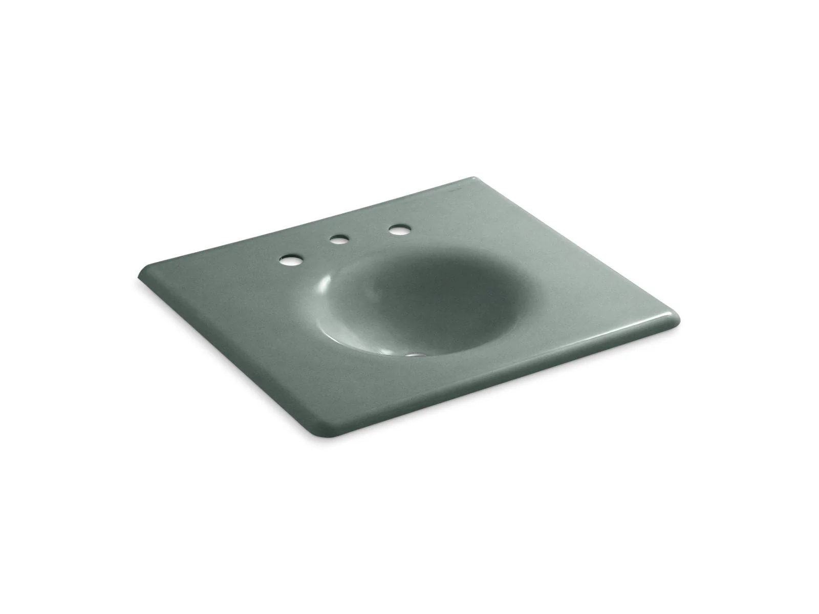 KOHLER K-3048-8 Iron/Impressions 25" Enameled cast iron vanity top with integrated round sink - Image 7