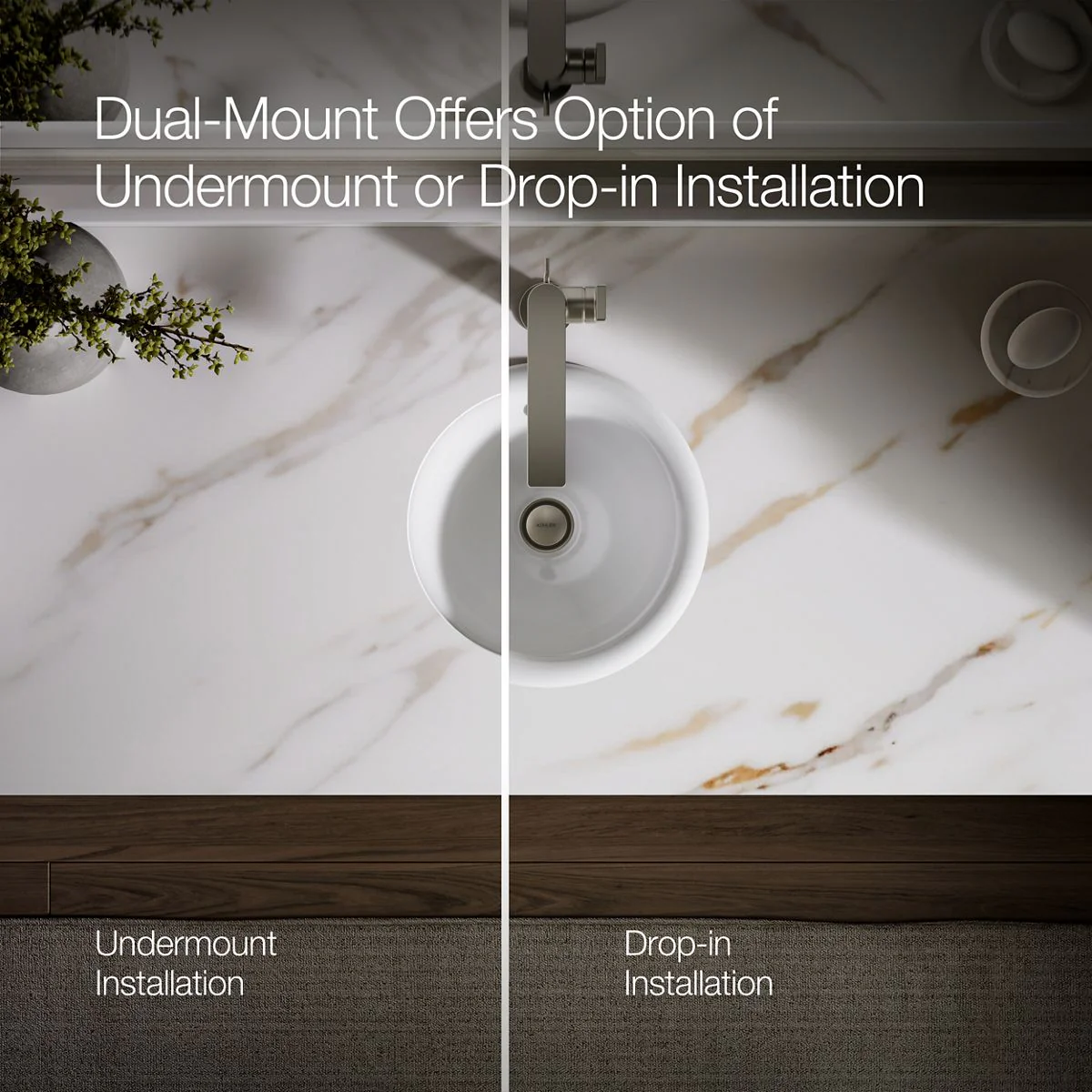 KOHLER K-20211 Iron Plains 12" round drop-in/undermount/vessel bathroom sink - Image 9