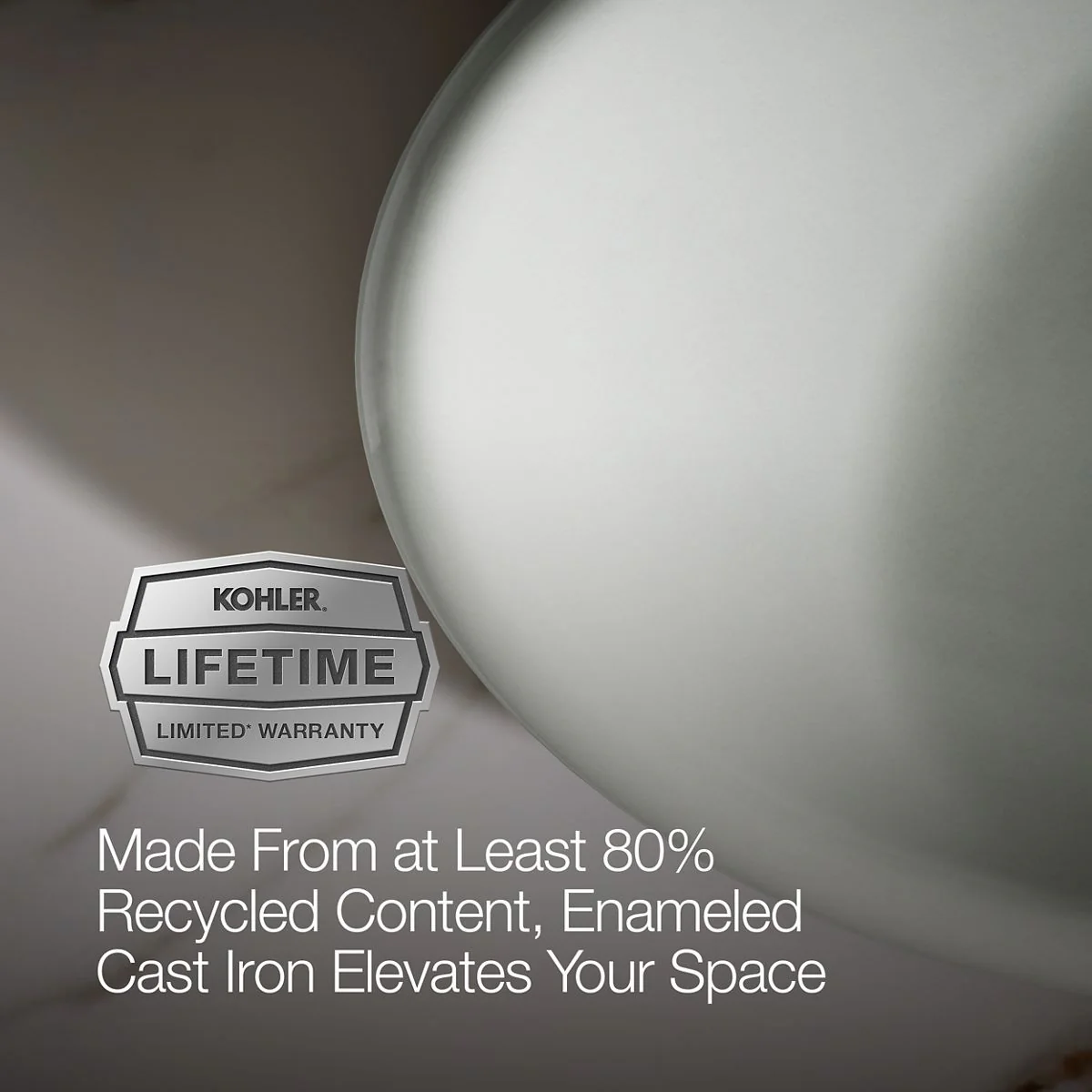 KOHLER K-5403-W Iron Plains 20-3/4" oval vessel bathroom sink - Image 4