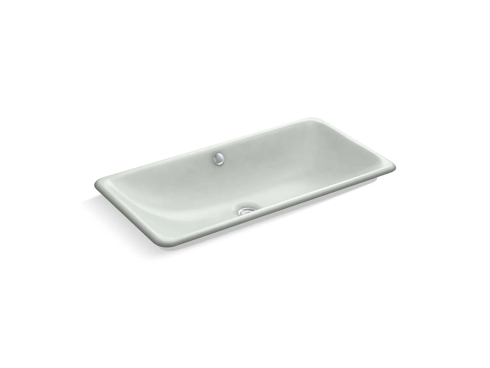 KOHLER K-20212-W Iron Plains 30" rectangular drop-in/undermount/vessel bathroom sink with White painted underside - Image 2