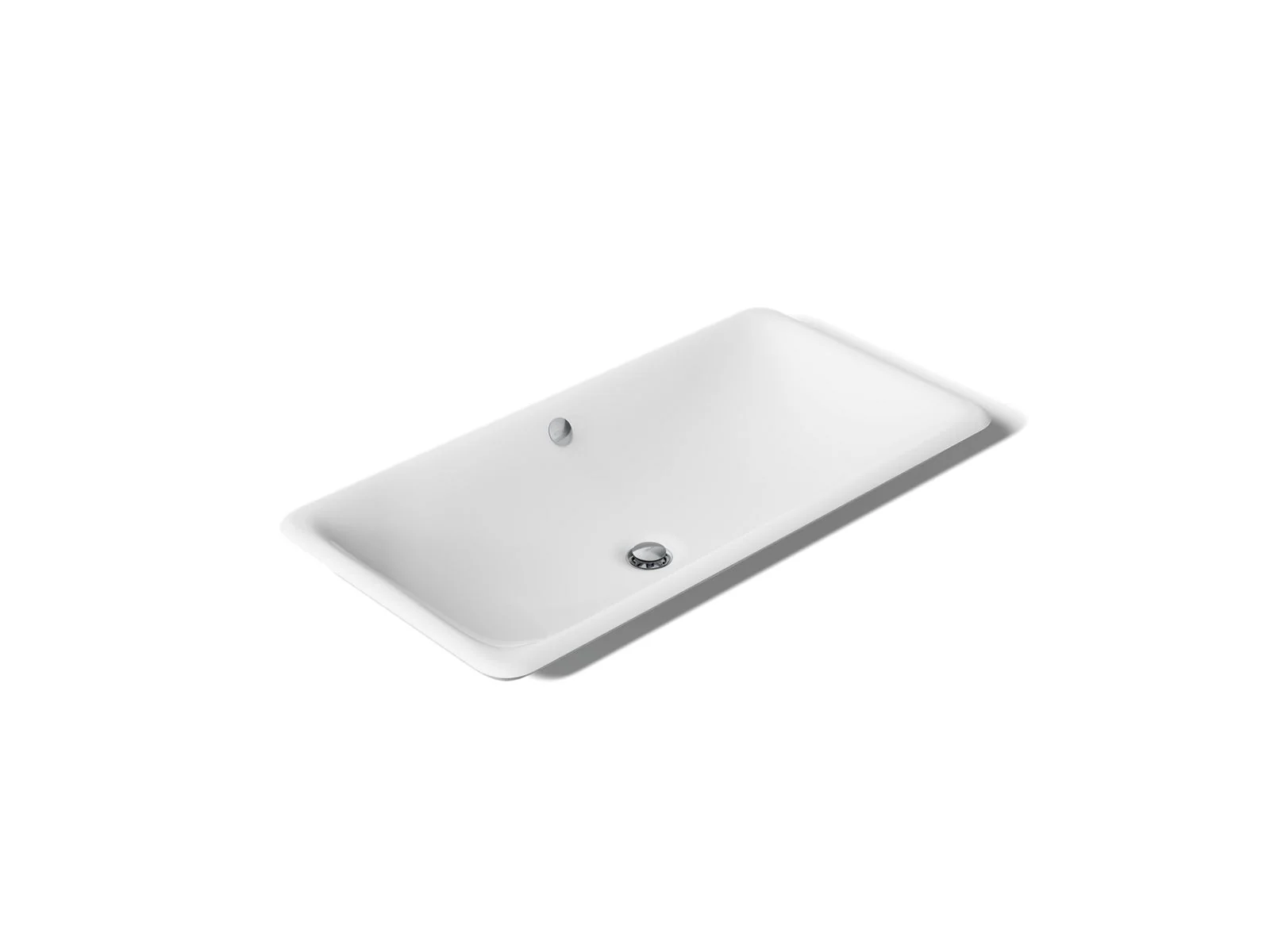KOHLER K-20212-W Iron Plains 30" rectangular drop-in/undermount/vessel bathroom sink with White painted underside - Image 3