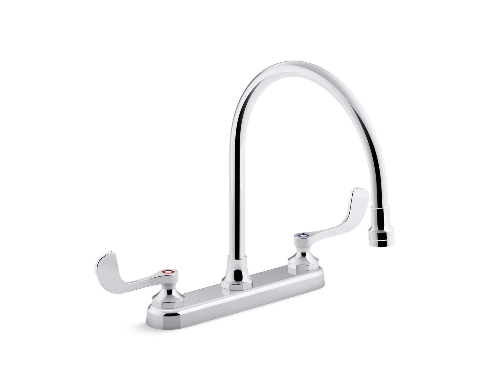 KOHLER K-810T70-5AFA Triton 1.8 gpm kitchen sink faucet with 9-5/16" gooseneck spout, aerated flow and wristblade handles