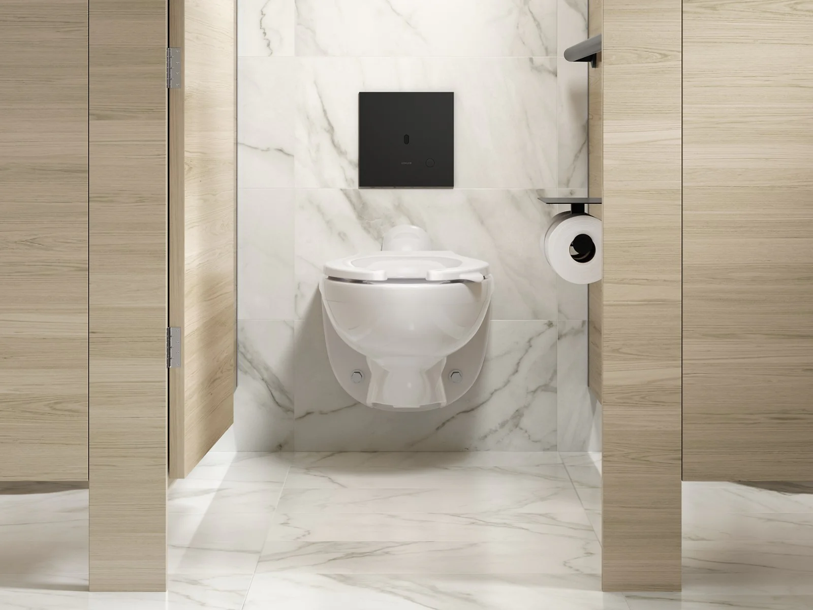 KOHLER K-90TB00K50 Mach Flex Metal faceplate for concealed touchless toilet flushometer, 1.0 gpf - Image 9