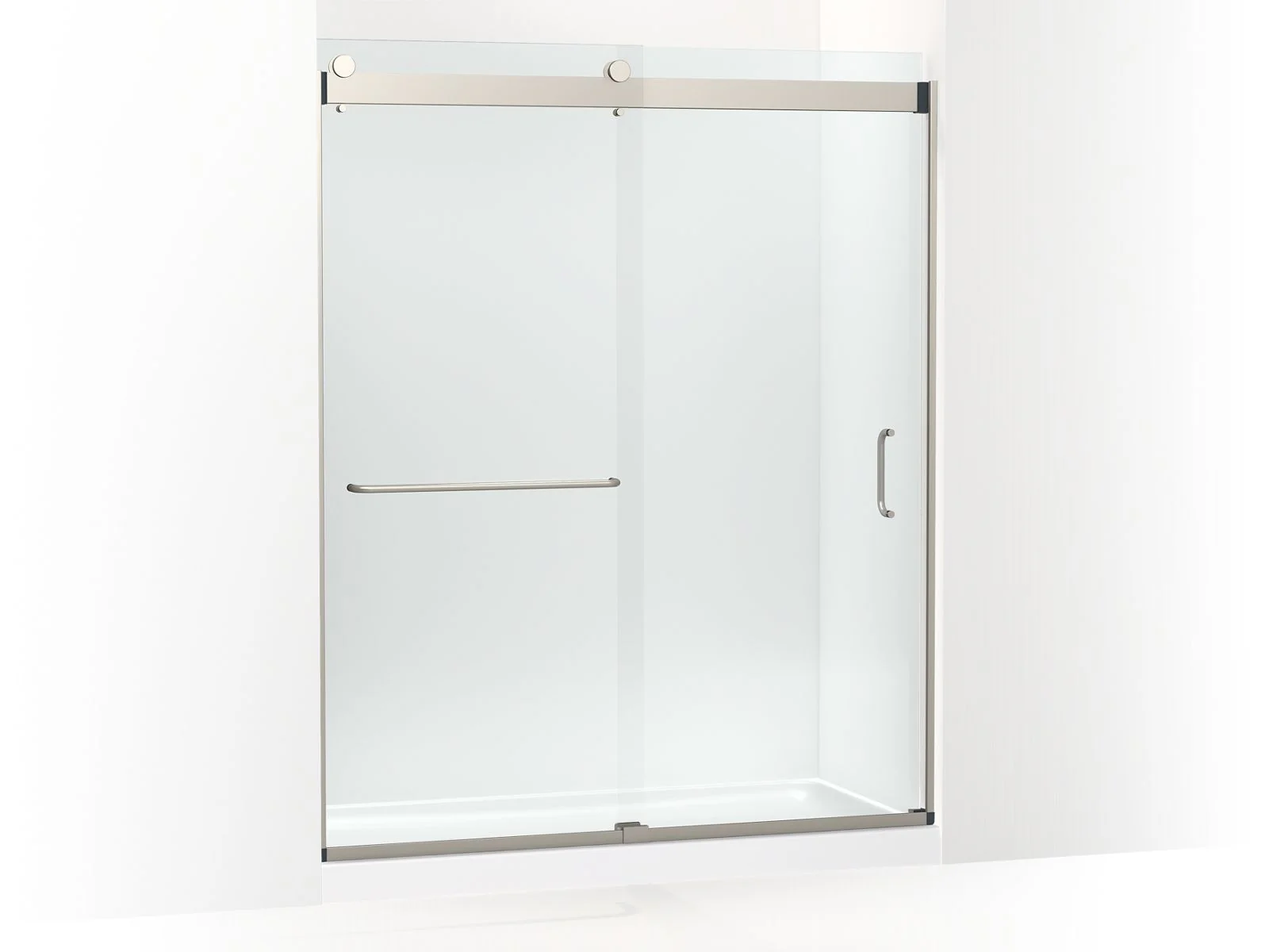 KOHLER K-CA33788-10L Stoneridge 80-5/16" H frameless sliding shower door with 3/8" -thick Crystal Clear glass