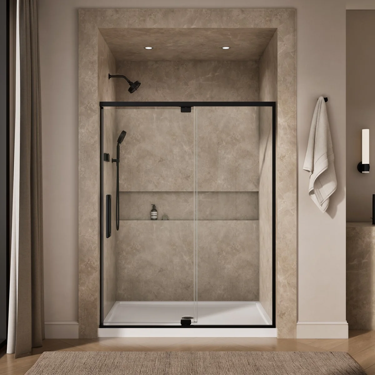 KOHLER K-CA37597-8L Statement 76" H pivot shower door with 5/16"-thick glass - Image 11