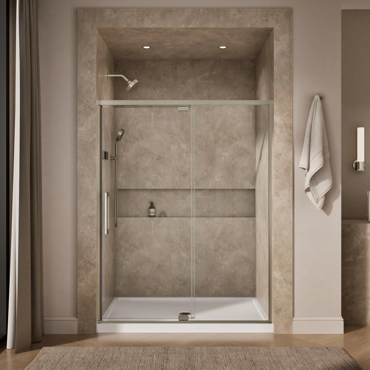 KOHLER K-CA37597-8L Statement 76" H pivot shower door with 5/16"-thick glass - Image 15