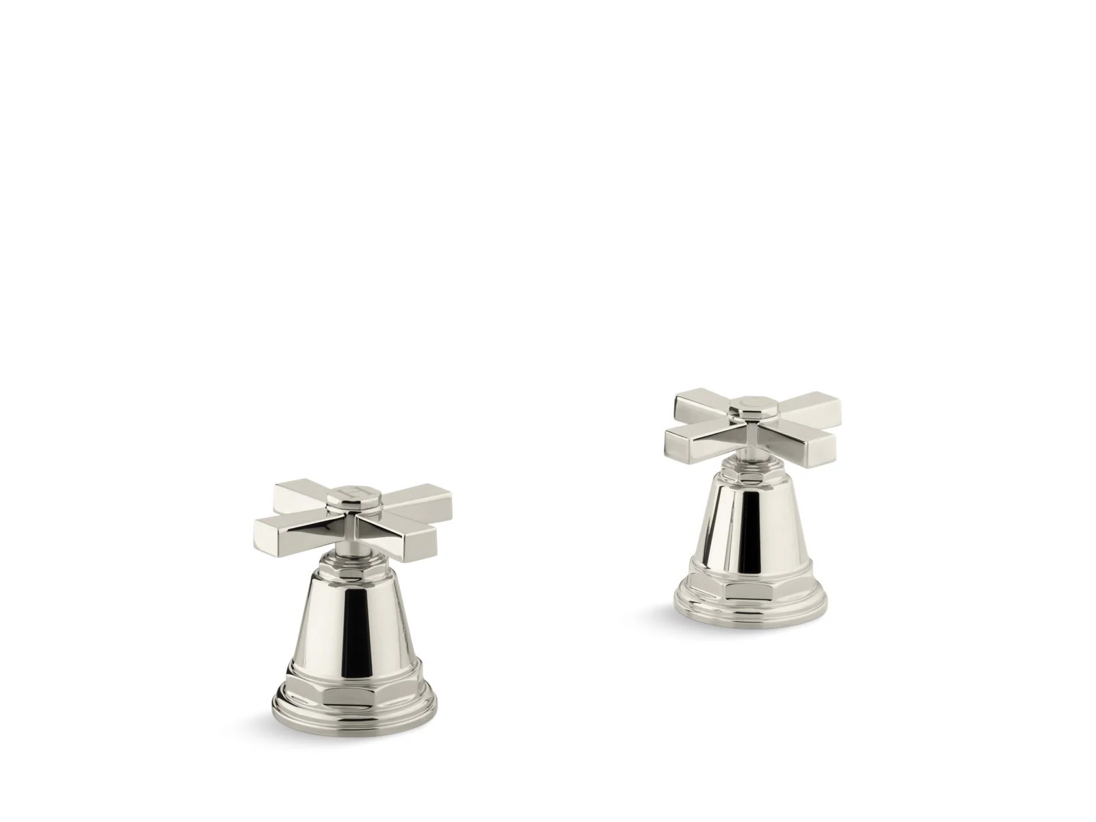 KOHLER K-T13141-3A Pinstripe Deck-mount bath faucet handle trim with Cross design - Image 3