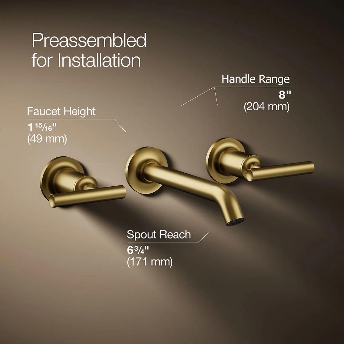 KOHLER K-T14413-4 Purist Wall-mount bathroom sink faucet trim with Lever handles, 1.2 gpm - Image 33