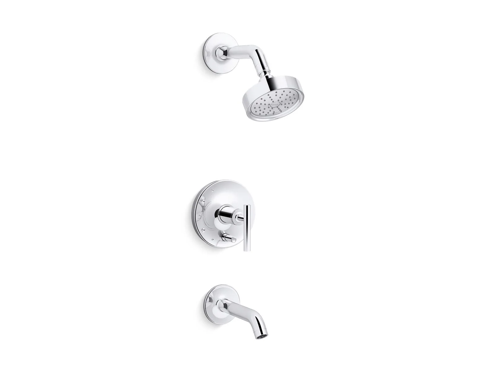 KOHLER K-T14420-4G Purist Rite-Temp bath and shower trim kit with push-button diverter and lever handle, 1.75 gpm - Image 8