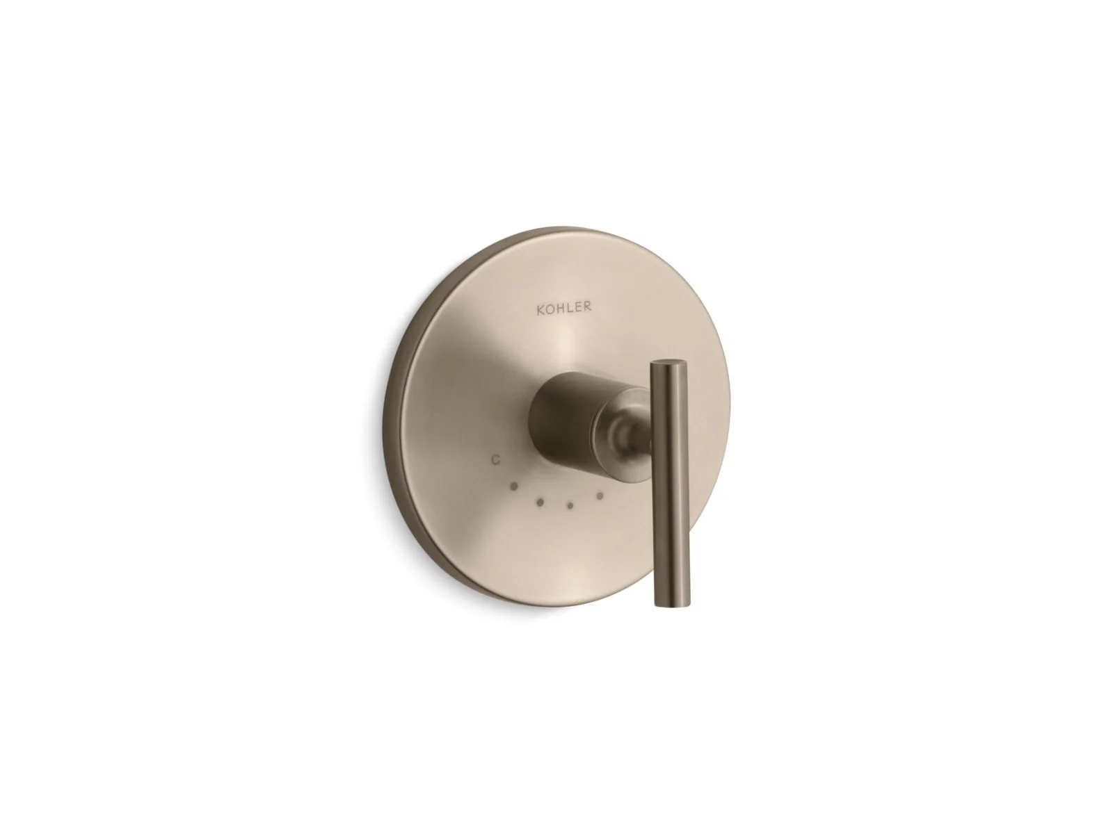 KOHLER K-T14488-4 Purist MasterShower temperature control valve trim with lever handle - Image 5