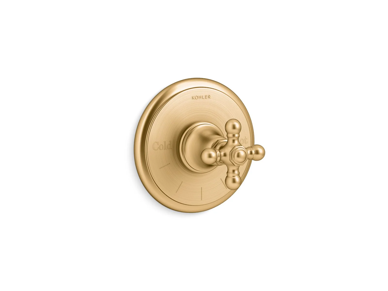 KOHLER K-T72769-3 Artifacts MasterShower temperature control valve trim with cross handle - Image 2