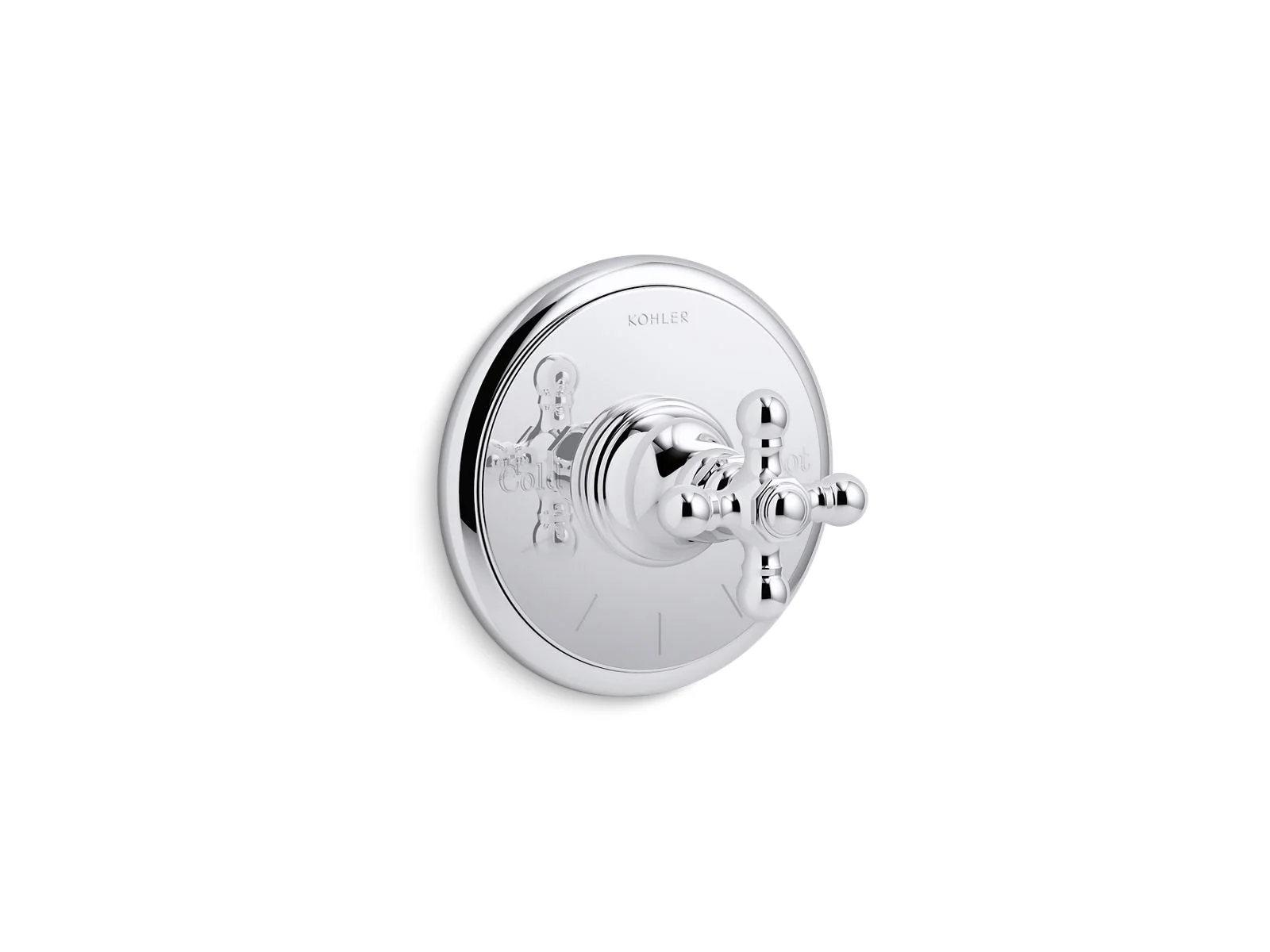 KOHLER K-T72769-3 Artifacts MasterShower temperature control valve trim with cross handle - Image 8