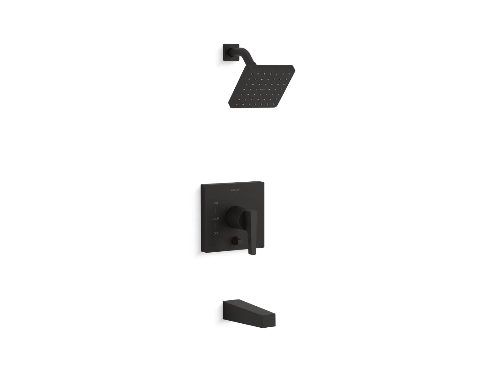 KOHLER K-T99763-4 Honesty Rite-Temp bath and shower trim kit with push-button diverter, 2.5 gpm