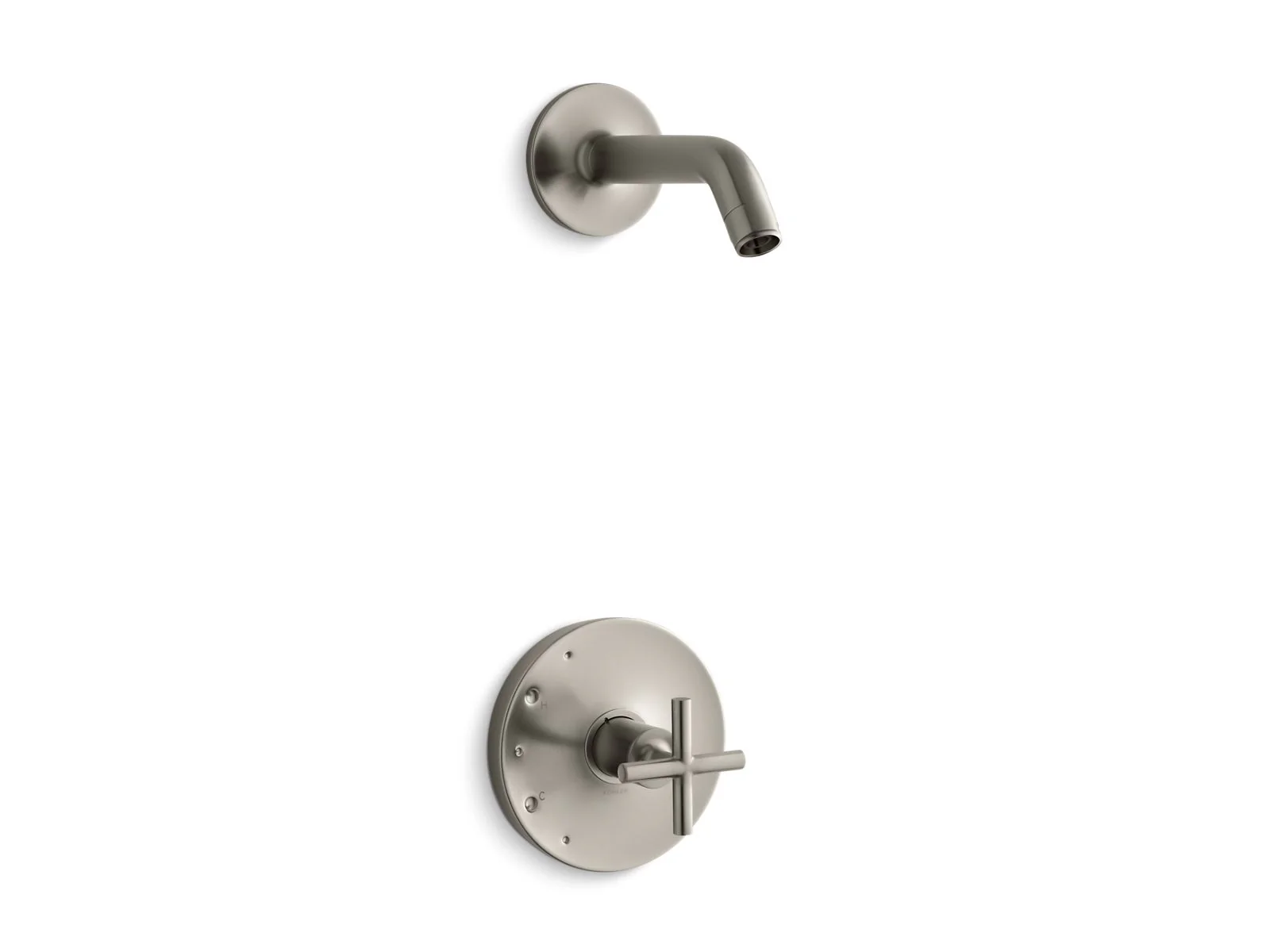 KOHLER K-TLS14422-3 Purist Rite-Temp shower trim kit with cross handle, without showerhead - Image 3