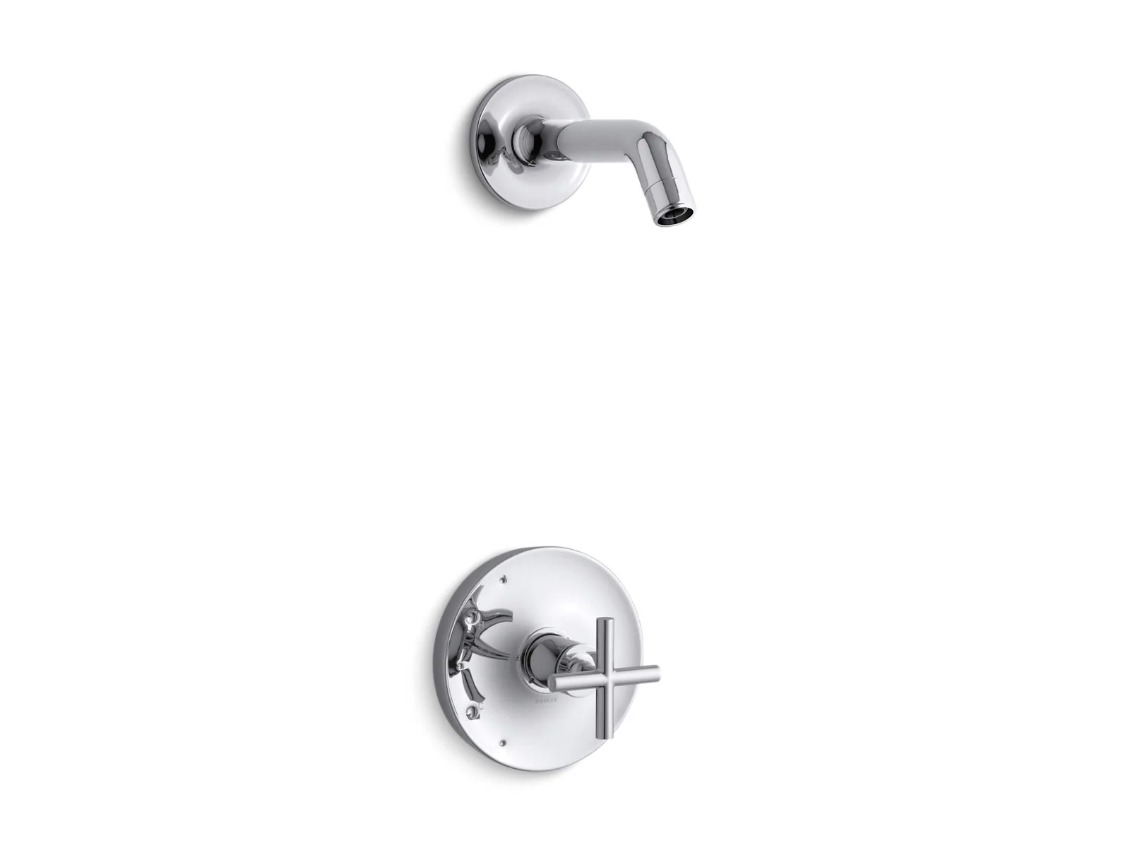KOHLER K-TLS14422-3 Purist Rite-Temp shower trim kit with cross handle, without showerhead - Image 7