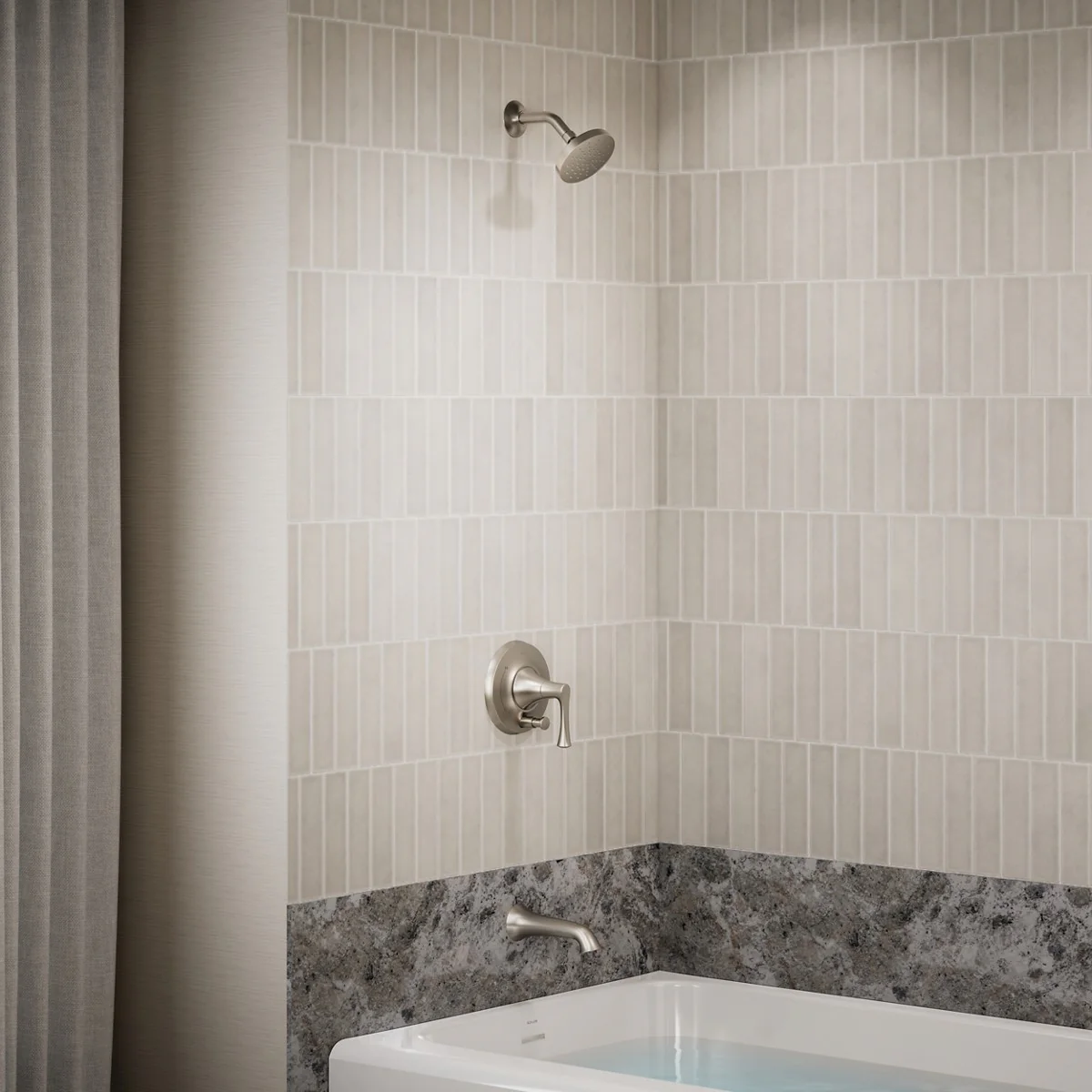 KOHLER K-TLS35944-4 Buckley Rite-Temp bath and shower trim kit with push-button diverter, without showerhead - Image 8