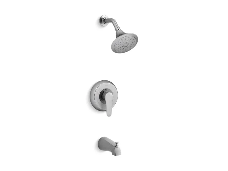 KOHLER K-TS98006-4 July Rite-Temp bath and shower valve trim with lever handle, slip-fit spout and 2.0 gpm showerhead - Image 2
