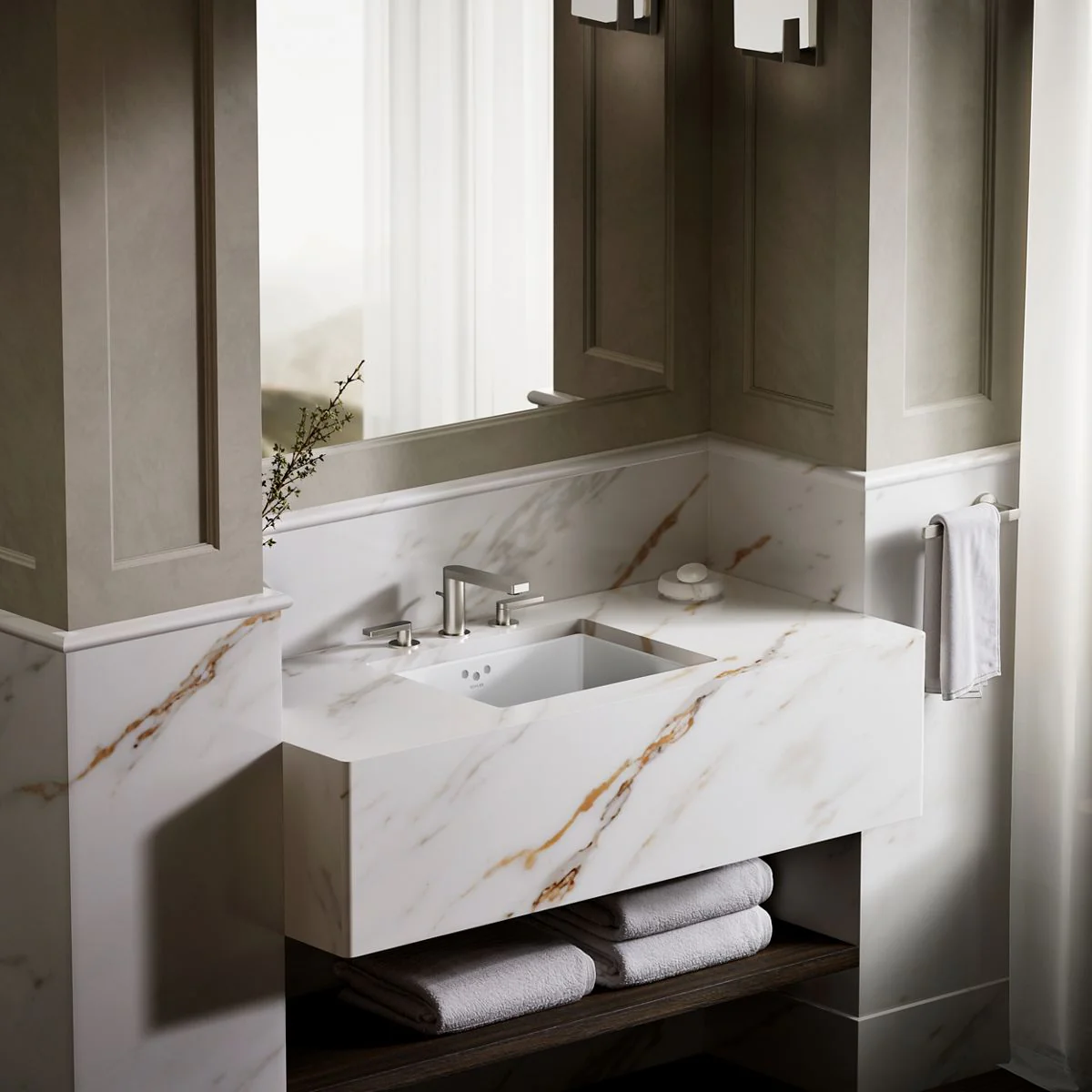 KOHLER K-2330-G Kathryn 19-3/4" rectangular undermount bathroom sink with glazed underside - Image 7