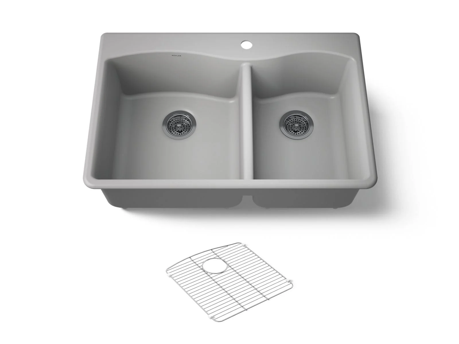 KOHLER K-28002-1 Kennon 33" top-/undermount double-bowl kitchen sink - Image 8
