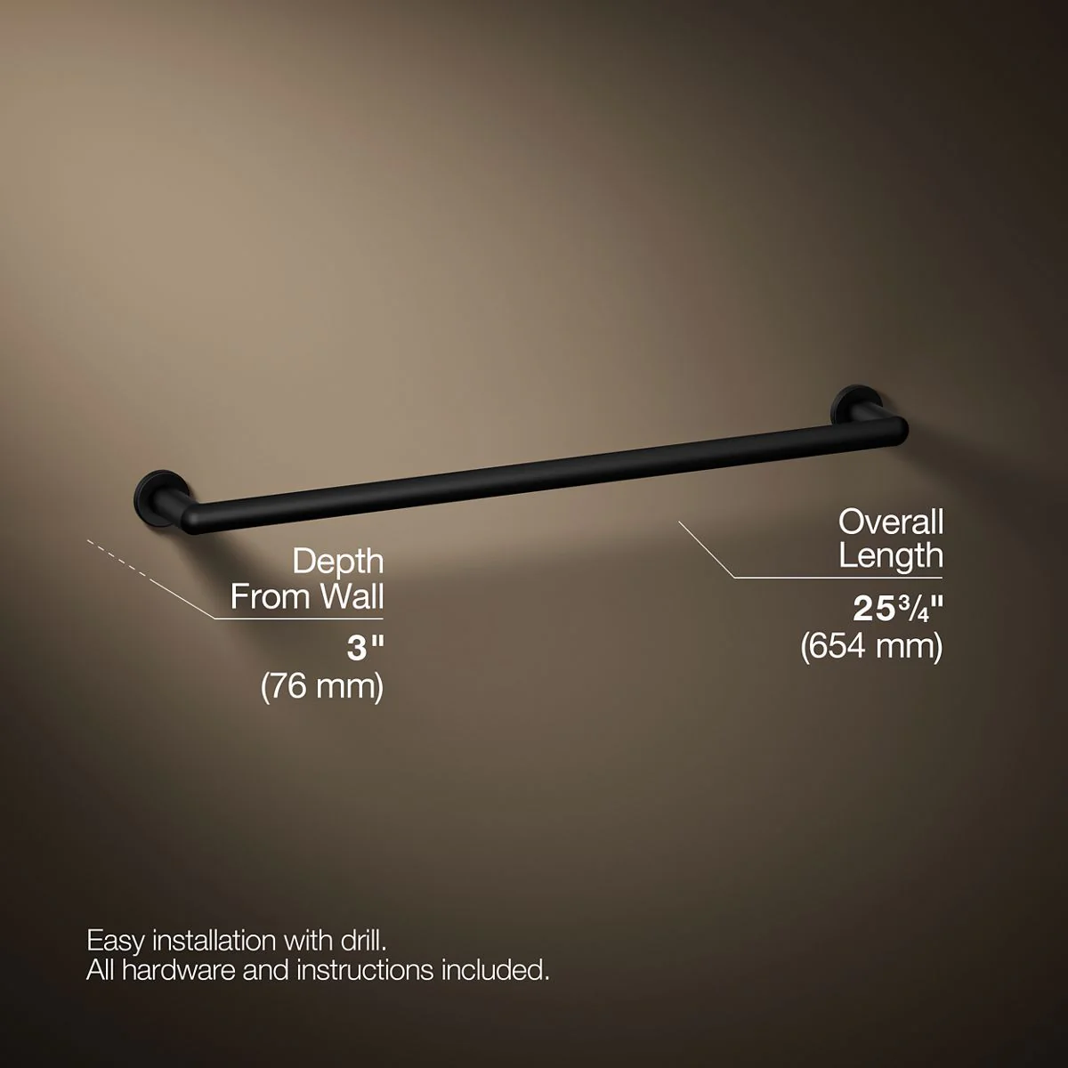 KOHLER K-97882 Kumin 24" towel bar - Image 8