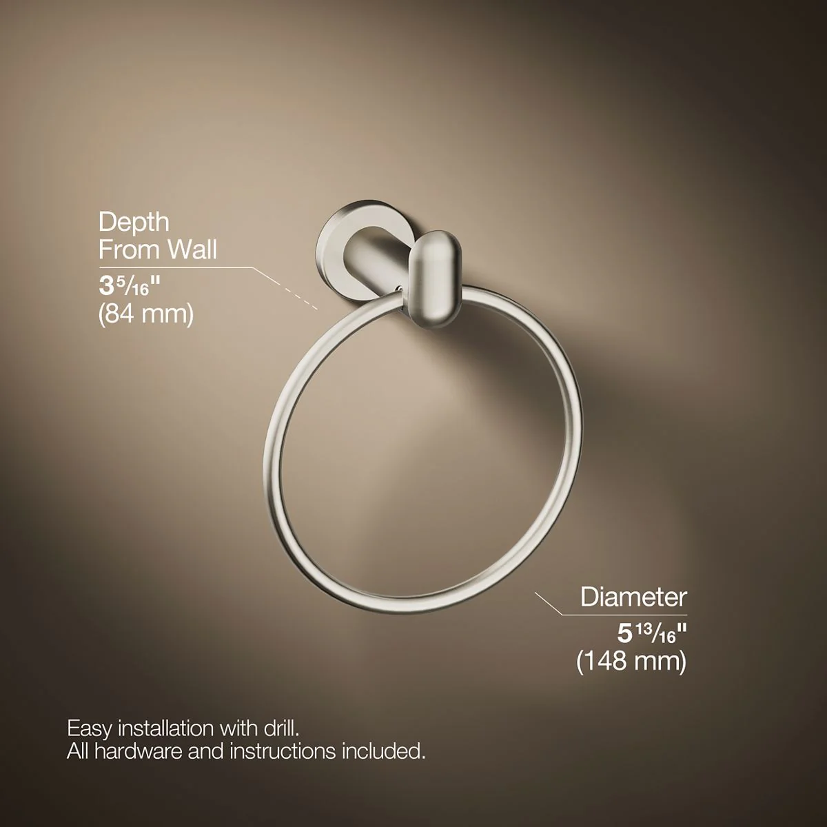 KOHLER K-97898 Kumin towel ring - Image 13
