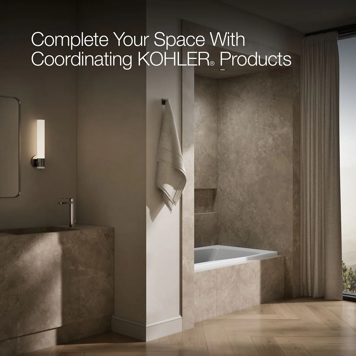 KOHLER K-1229-L Mariposa 66" x 36" alcove bath, left drain - Image 6