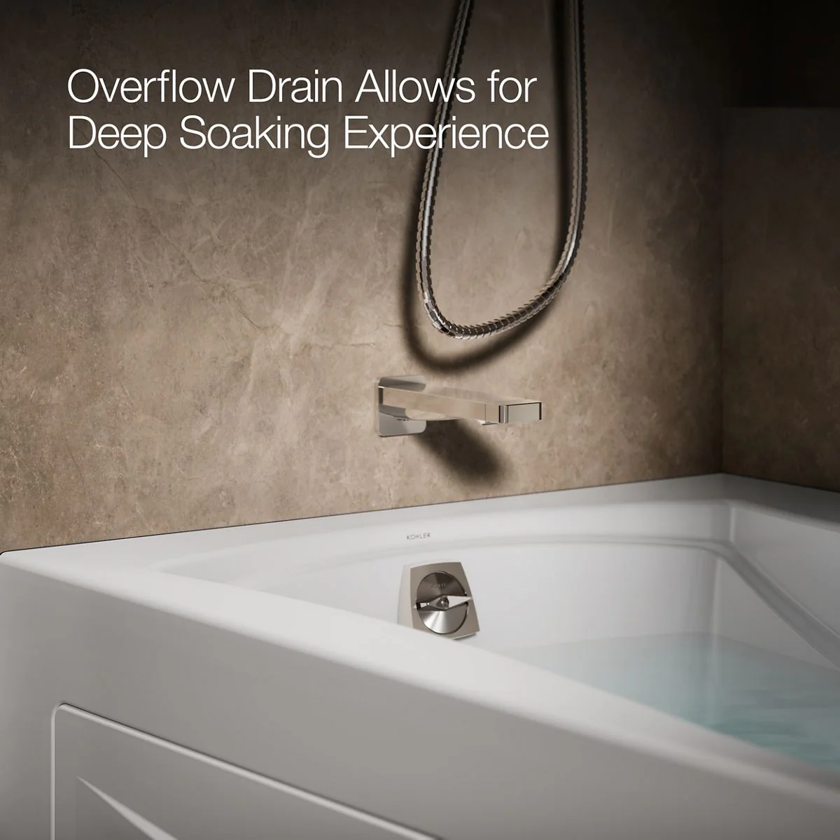 KOHLER K-1224-HL Mariposa 66" x 36" alcove heated whirlpool, left drain - Image 5