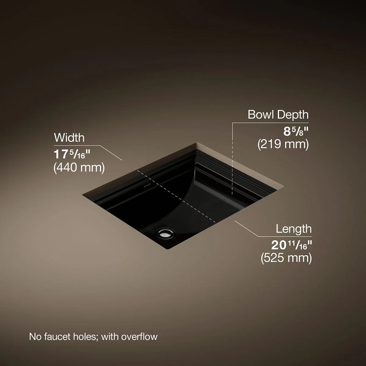 KOHLER K-2339 Memoirs 20" rectangular undermount bathroom sink - Image 12