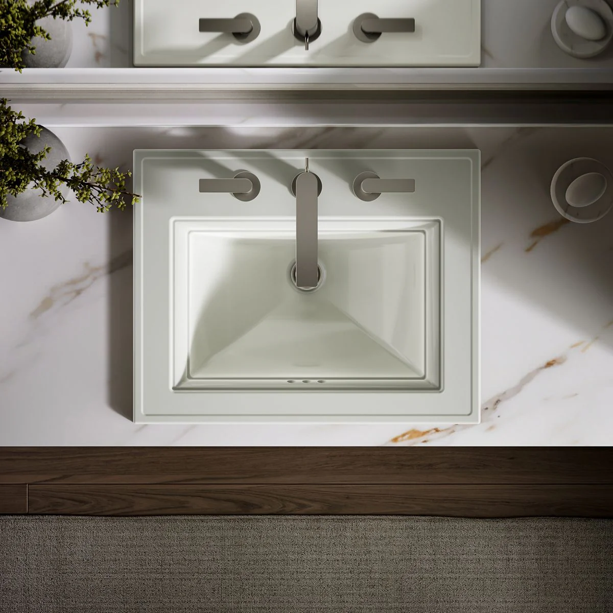 KOHLER K-2337-8 Memoirs 22-3/4" rectangular drop-in bathroom sink - Image 13