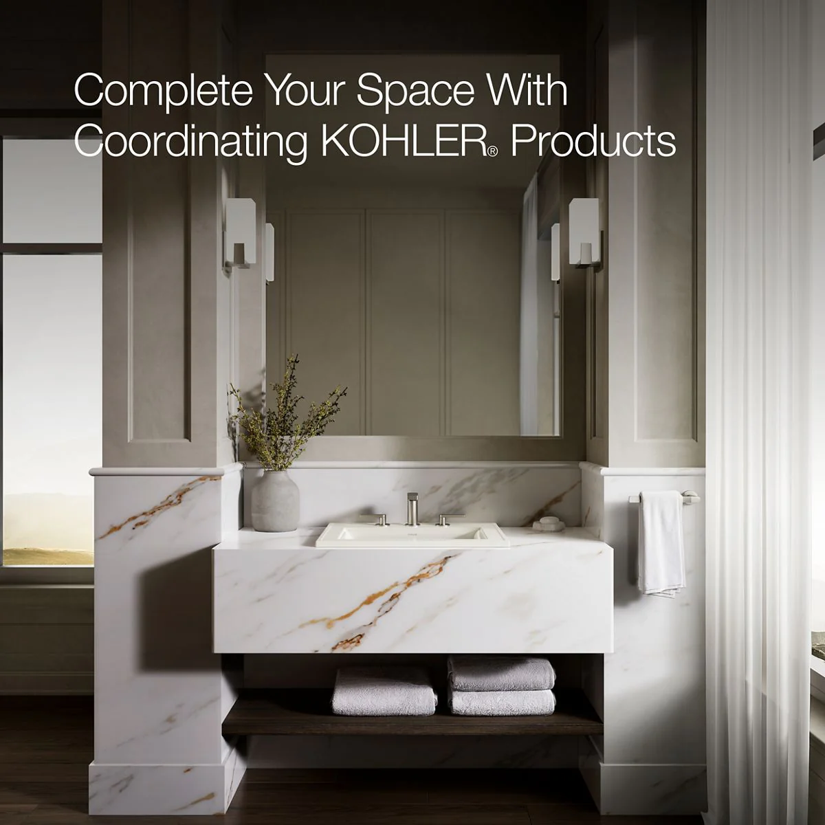 KOHLER K-2337-8 Memoirs 22-3/4" rectangular drop-in bathroom sink - Image 18