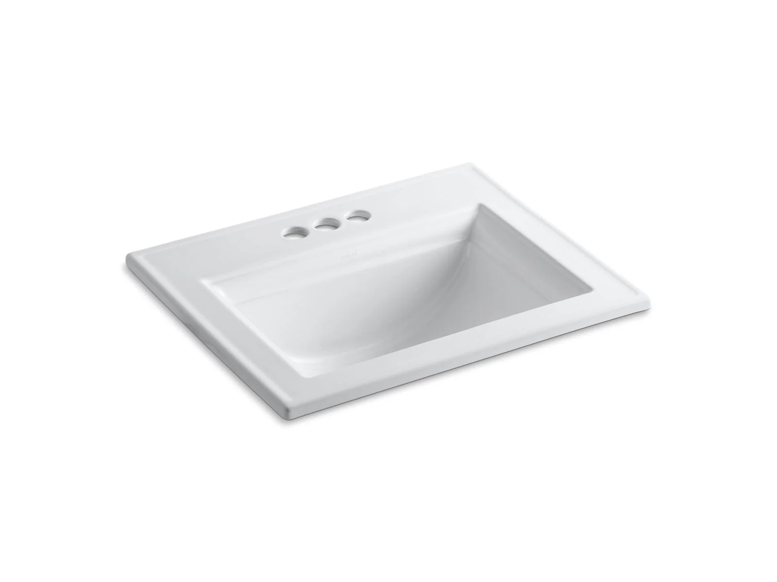 KOHLER K-2337-4 Memoirs 22-3/4" rectangular drop-in bathroom sink - Image 6