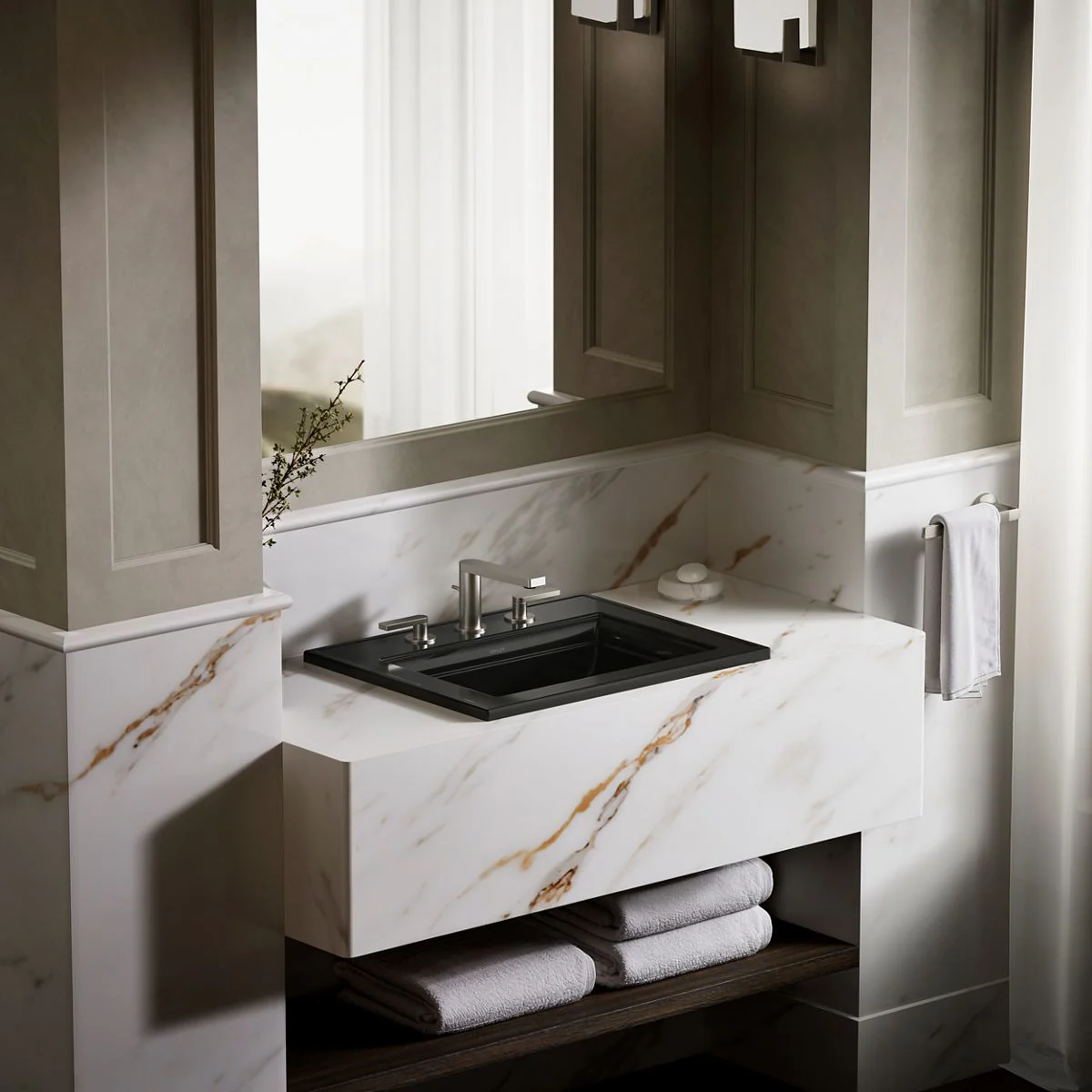 KOHLER K-2337-8 Memoirs 22-3/4" rectangular drop-in bathroom sink - Image 27