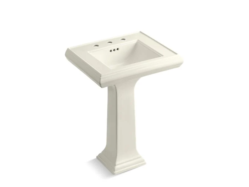 KOHLER K-2238-8 Memoirs 24-1/4" rectangular pedestal bathroom sink - Image 6