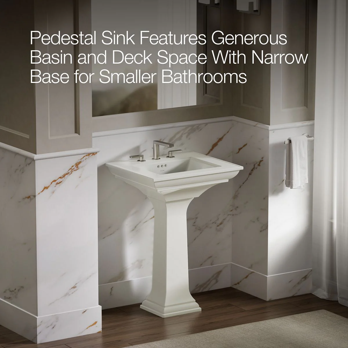 KOHLER K-2344-8 Memoirs Stately Pedestal Sink Combination with 8" Widespread - Image 11