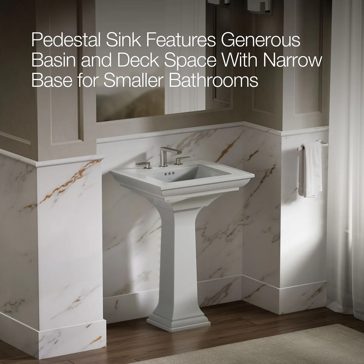 KOHLER K-2344-8 Memoirs Stately Pedestal Sink Combination with 8" Widespread - Image 22