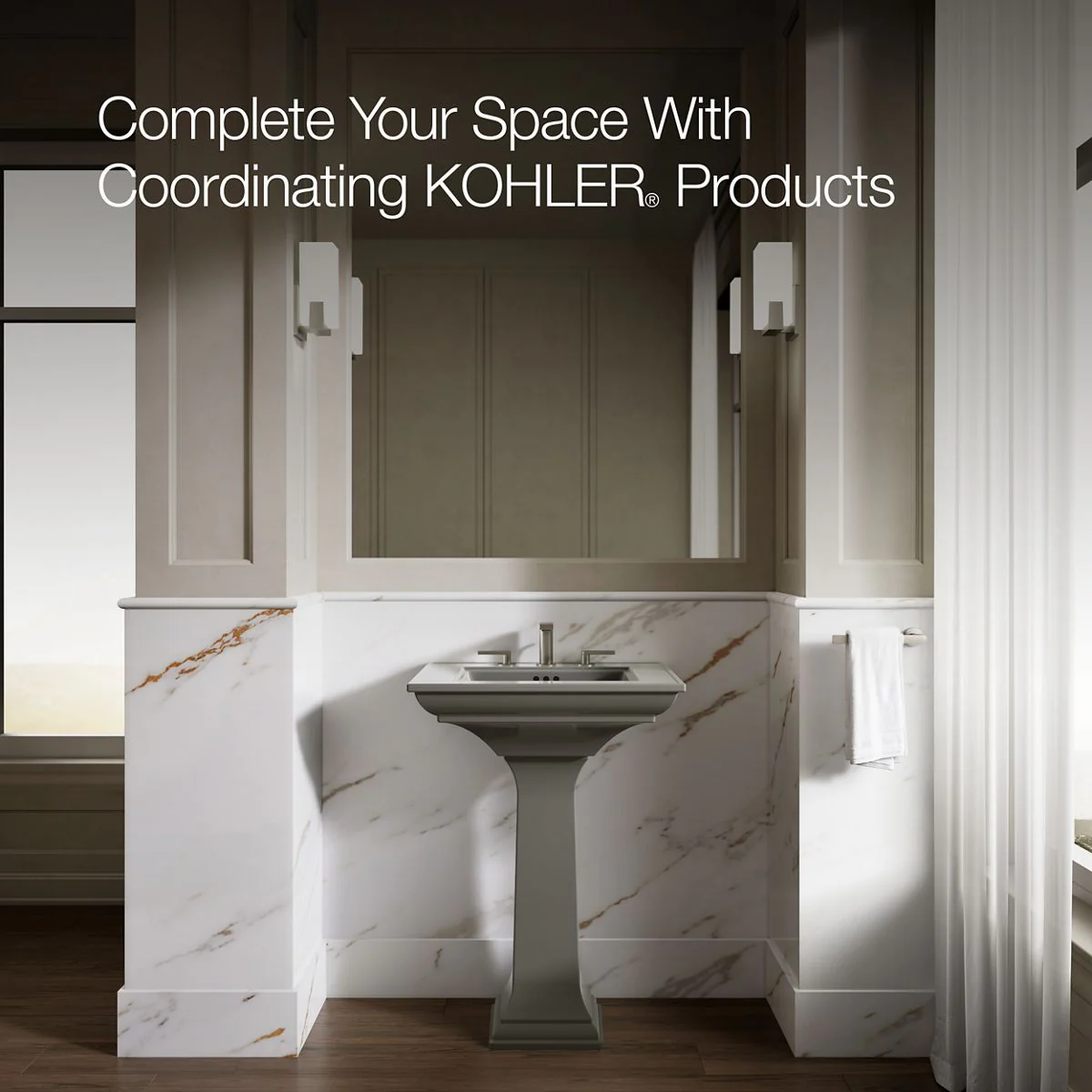 KOHLER K-2344-8 Memoirs Stately Pedestal Sink Combination with 8" Widespread - Image 33