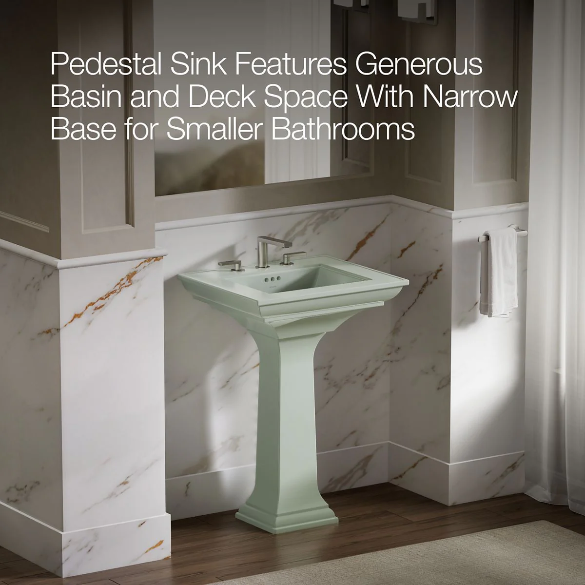 KOHLER K-2344-8 Memoirs Stately Pedestal Sink Combination with 8" Widespread - Image 37