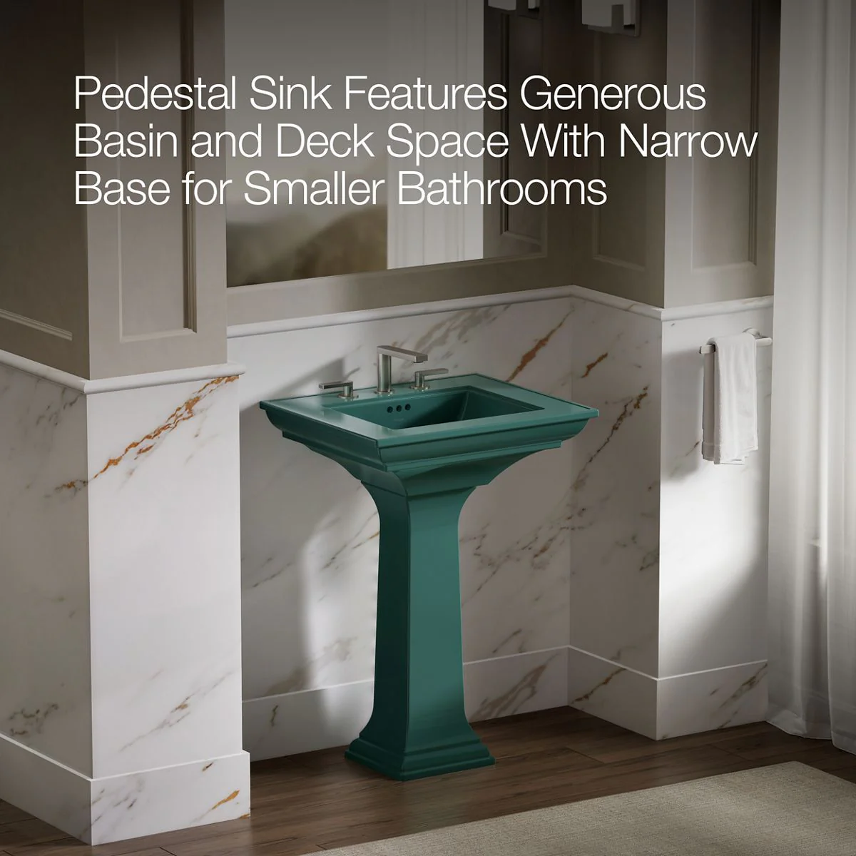 KOHLER K-2344-8 Memoirs Stately Pedestal Sink Combination with 8" Widespread - Image 42