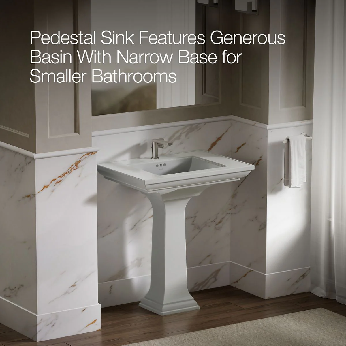 KOHLER K-2268-1 Memoirs 30-3/4" rectangular pedestal bathroom sink - Image 21