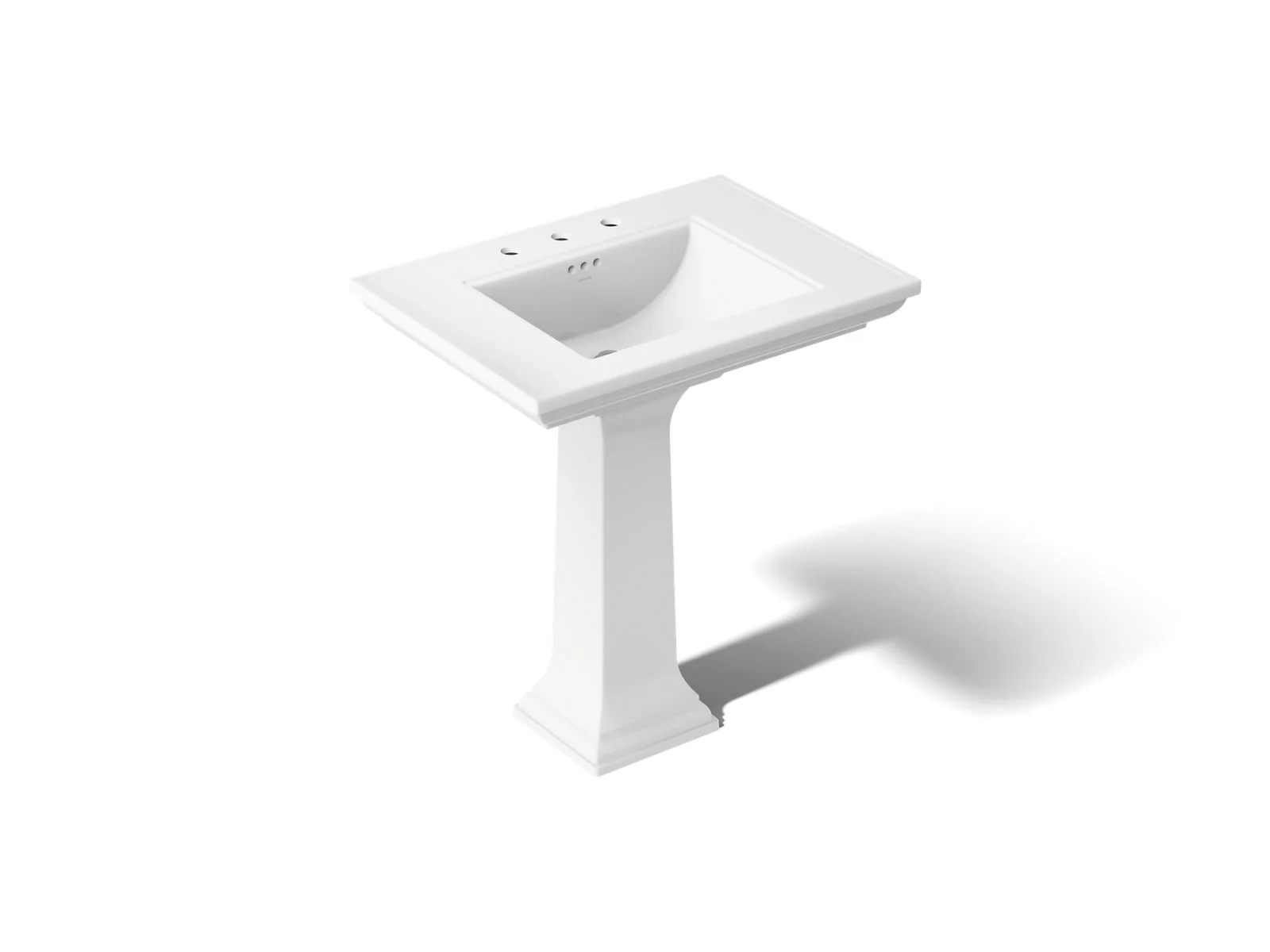 KOHLER K-2268-8 Memoirs 30-3/4" rectangular pedestal bathroom sink - Image 9
